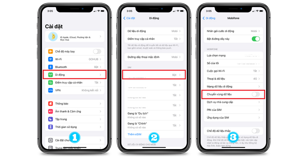 Kích hoạt chuyển vùng dữ liệu trên điện thoại đơn giản