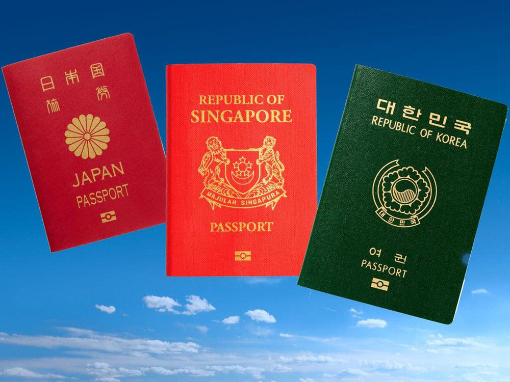 Tam cường hộ chiếu Châu Á - Nhật Bản, Singapore và Hàn Quốc
