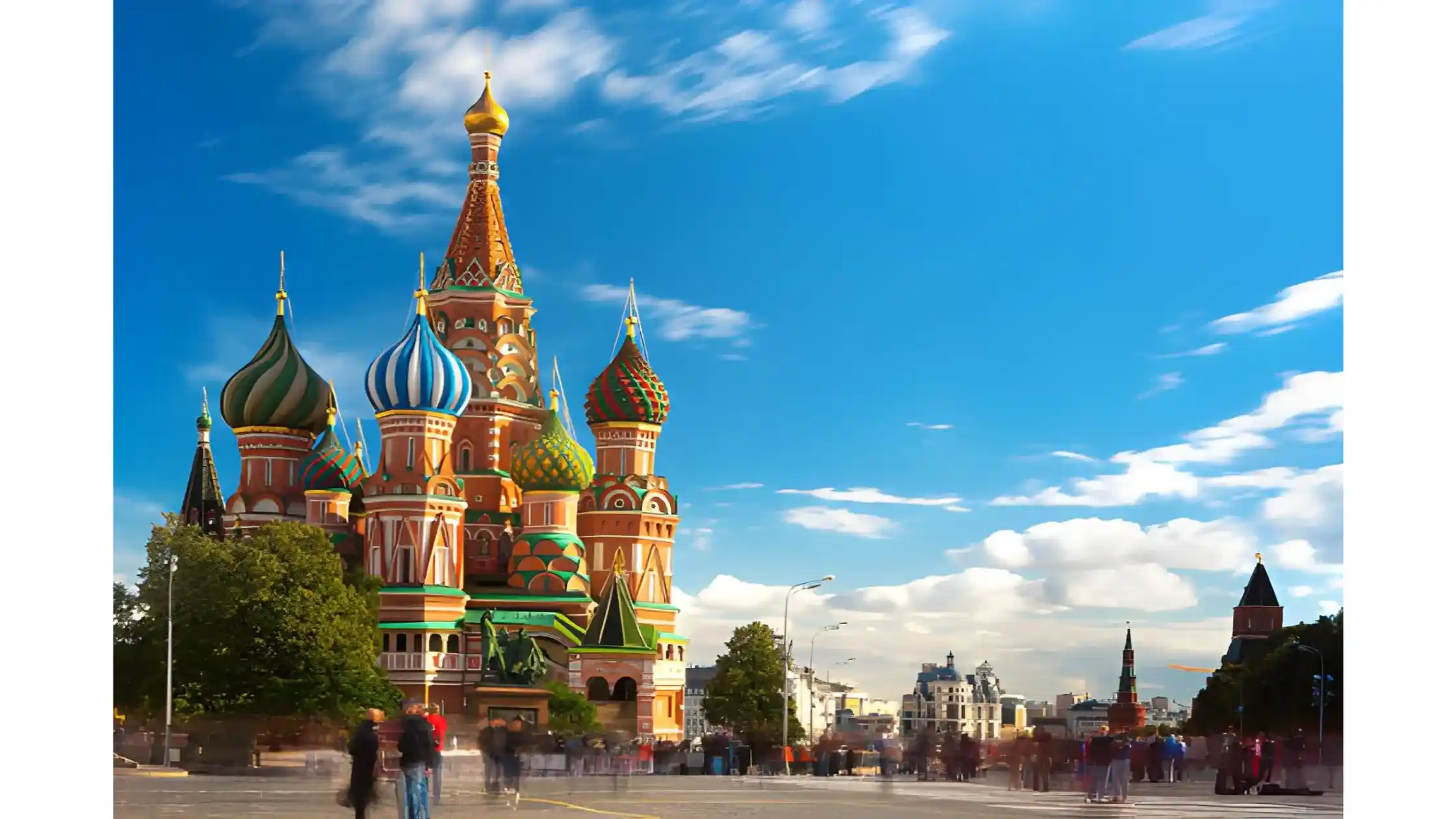 Giới thiệu về lịch sử Quảng trường Đỏ và nhà thờ St. Basil.