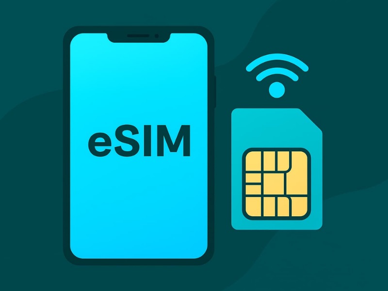 eSIM là SIM điện tử tích hợp sẵn cho phép dùng mạng không cần thẻ SIM